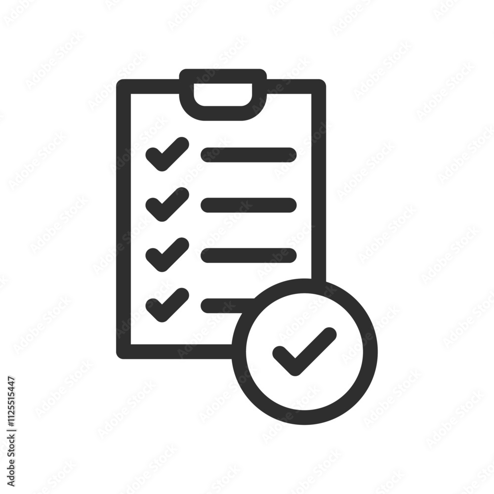 SEO Checklist icon Vector logo outline SEO Checklist icon Vector logo outline