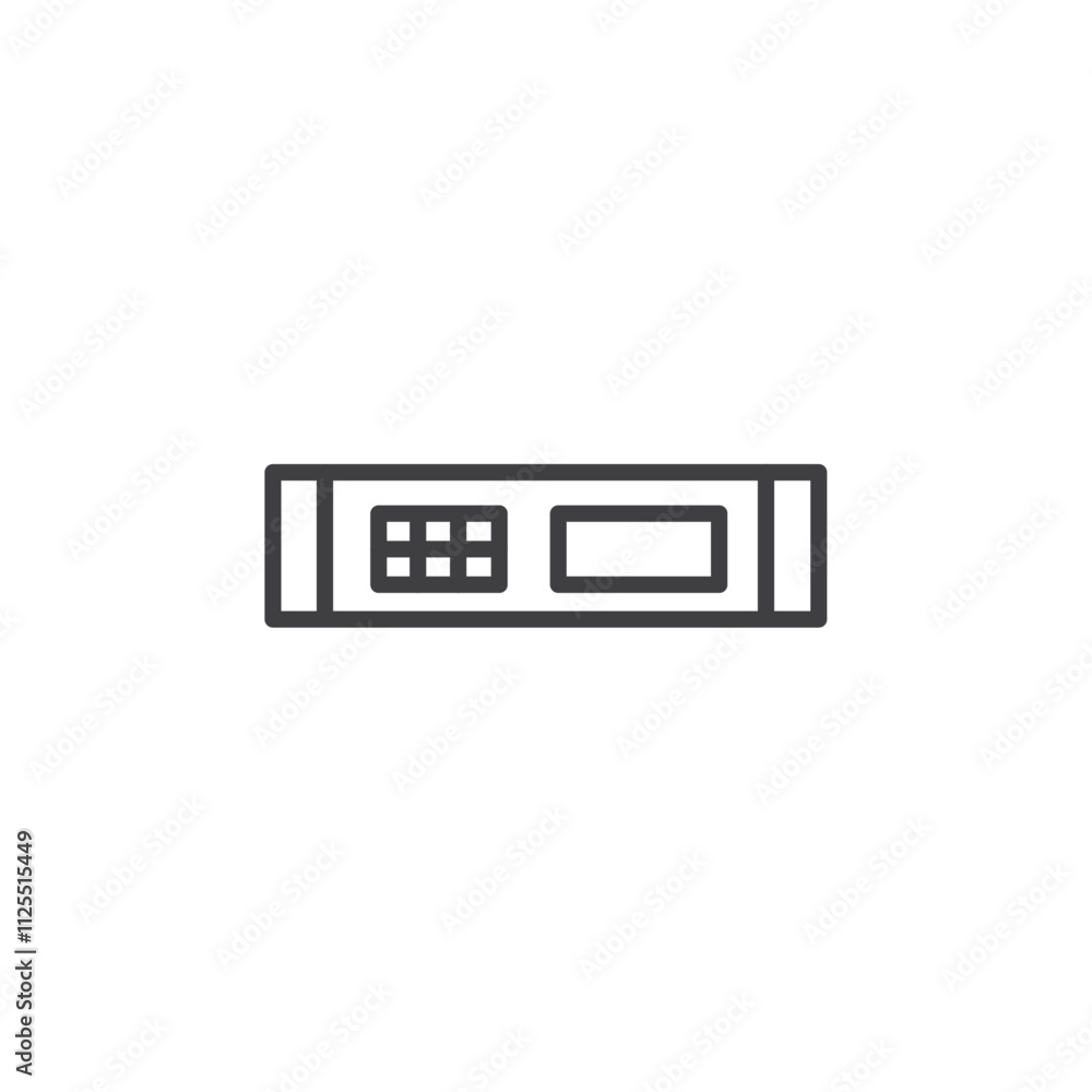 server icon Vector logo outline server icon Vector logo outline