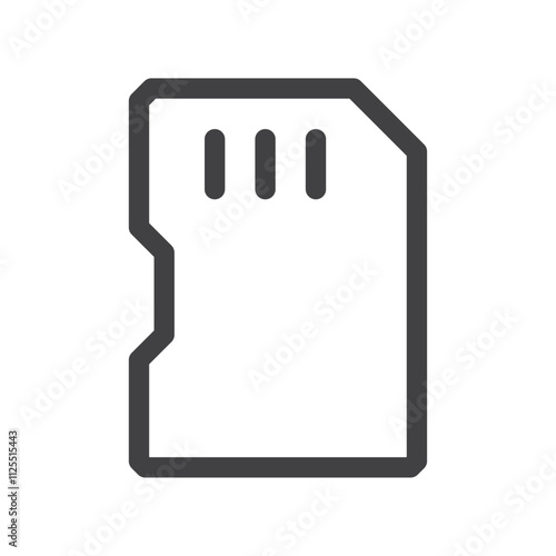 sd card icon Vector logo outline