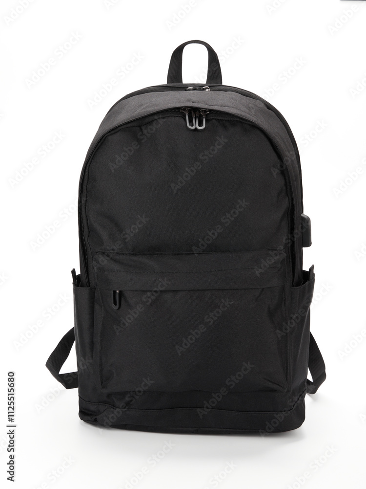 black study backpack on a white background black study backpack on a white background