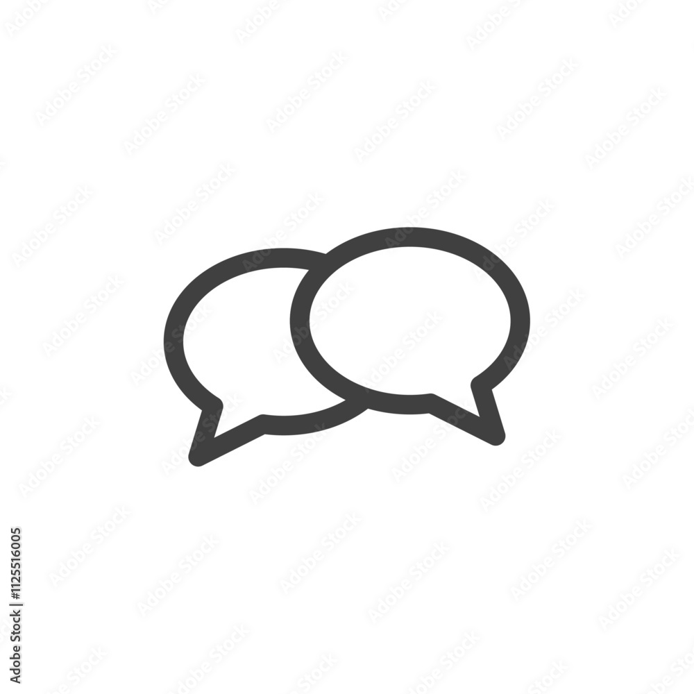 Speech bubble icon Vector logo outline Speech bubble icon Vector logo outline