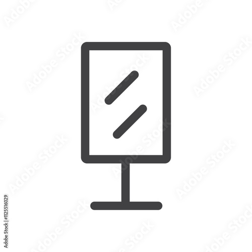 Street billboard icon Vector logo outline