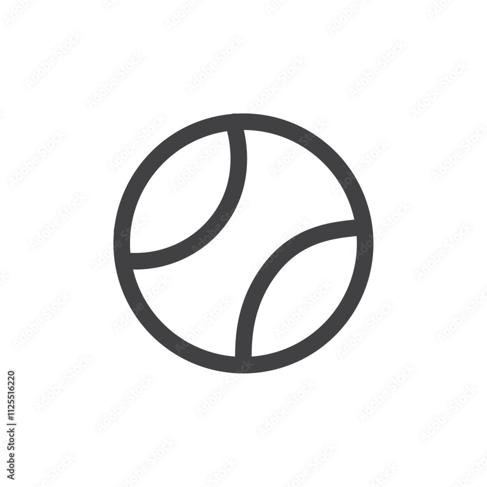 Tennis ball icon Vector logo outline Tennis ball icon Vector logo outline