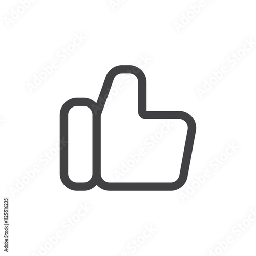 thumbs up icon Vector logo outline