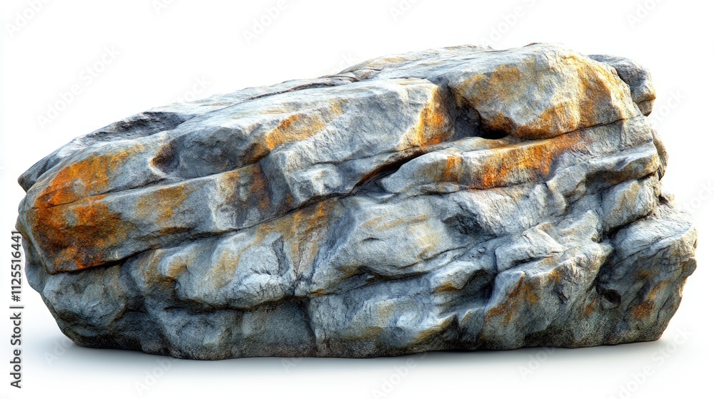 A single rock sitting on a white surface, possibly used as a decorative element or in a scientific presentation A single rock sitting on a white surface, possibly used as a decorative element or in a scientific presentation
