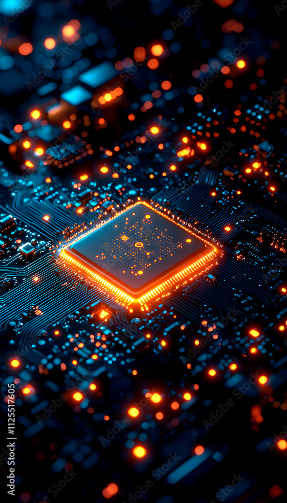 Microchips. Abstract background for science and technology. Space for text. Microchips. Abstract background for science and technology. Space for text.
