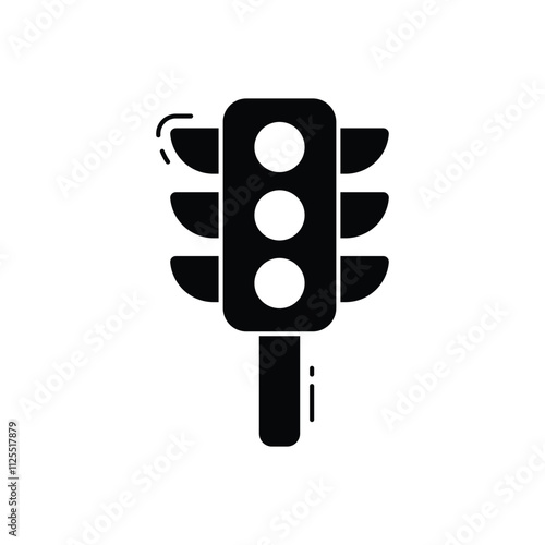 Traffic signal vector icon