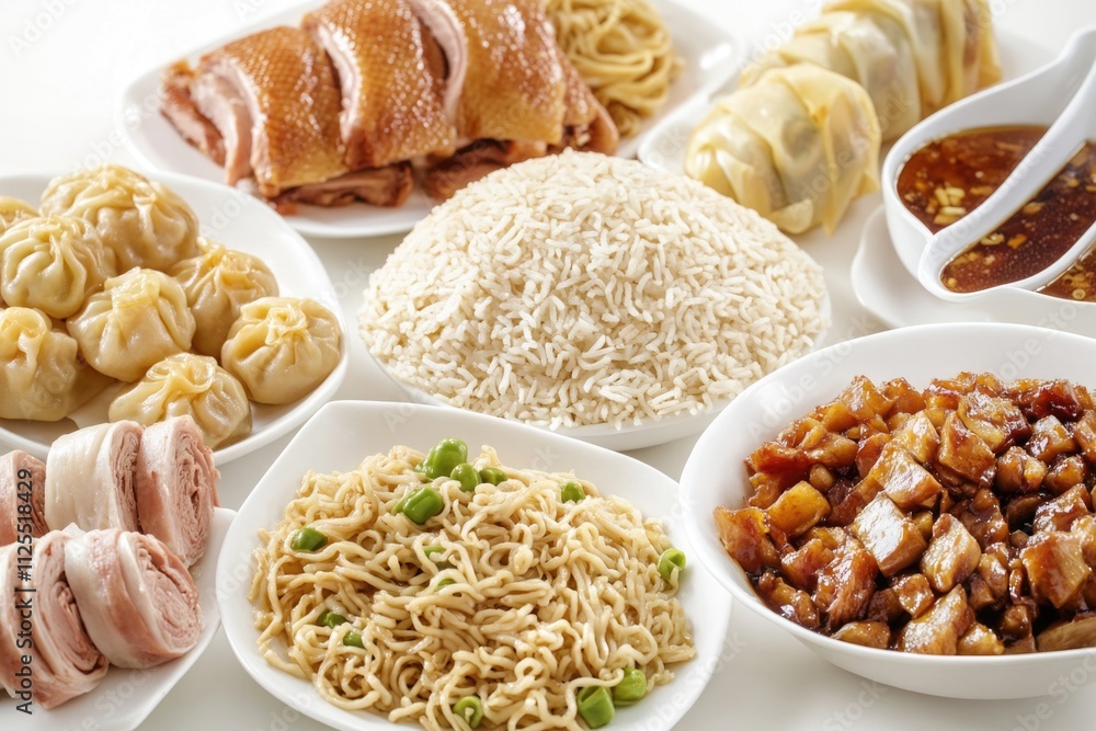 A table topped with bowls of food and plates A table topped with bowls of food and plates