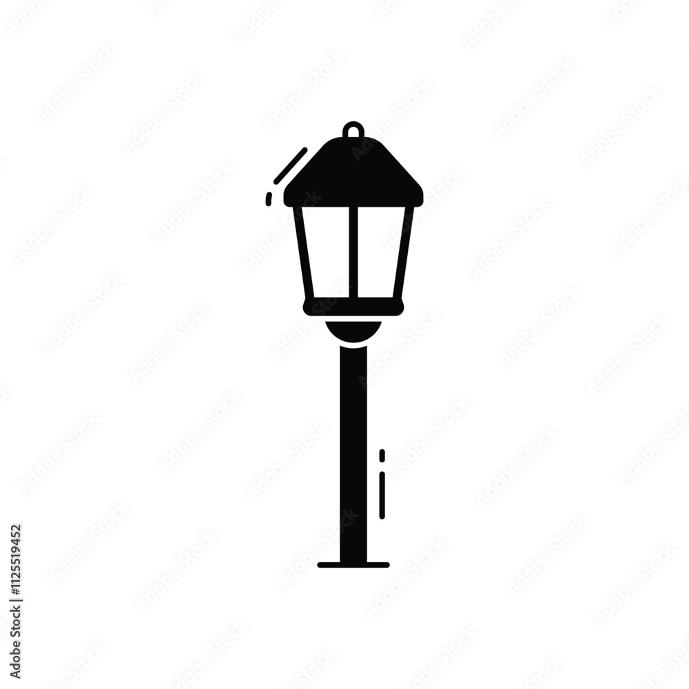 Street lamp vector icon Street lamp vector icon