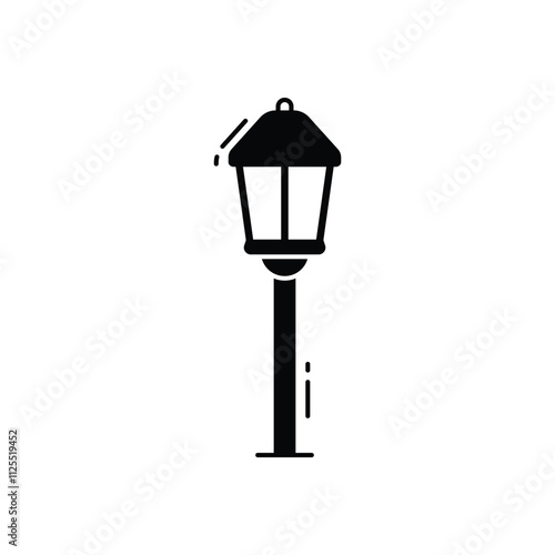 Street lamp vector icon