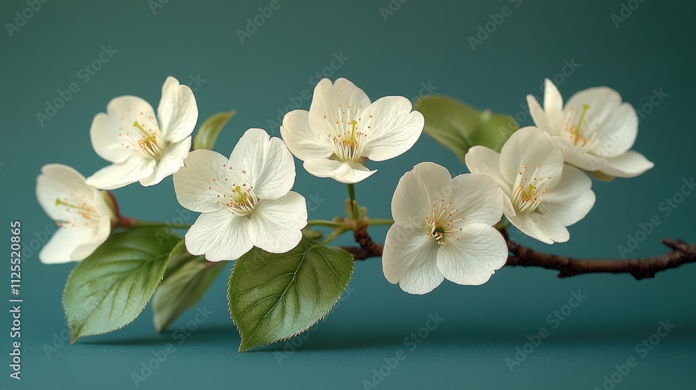 A single flower blooms on a tree branch, ideal for use in nature-themed designs or as a decorative element A single flower blooms on a tree branch, ideal for use in nature-themed designs or as a decorative element