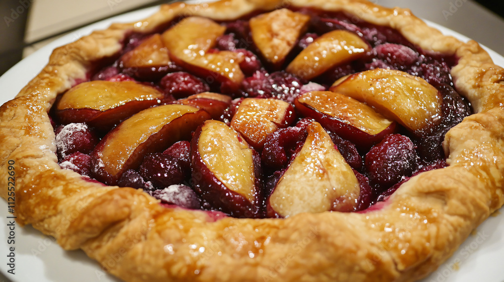 Rustic plum and berry galette. Rustic plum and berry galette.