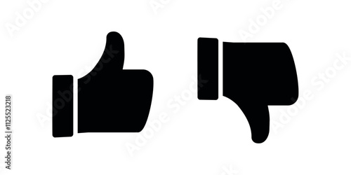 Like dislike icon. Like icon set