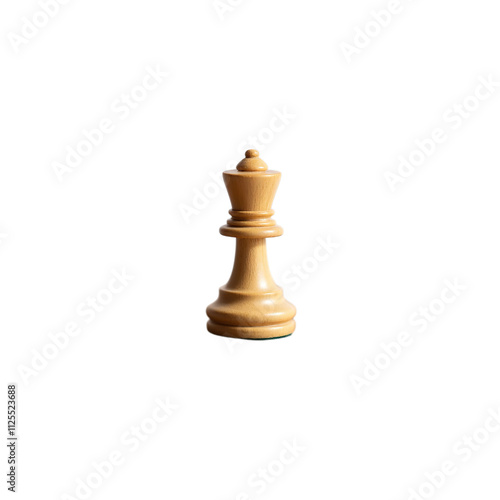 PNG of A close-up of a wooden king chess piece on transparent background