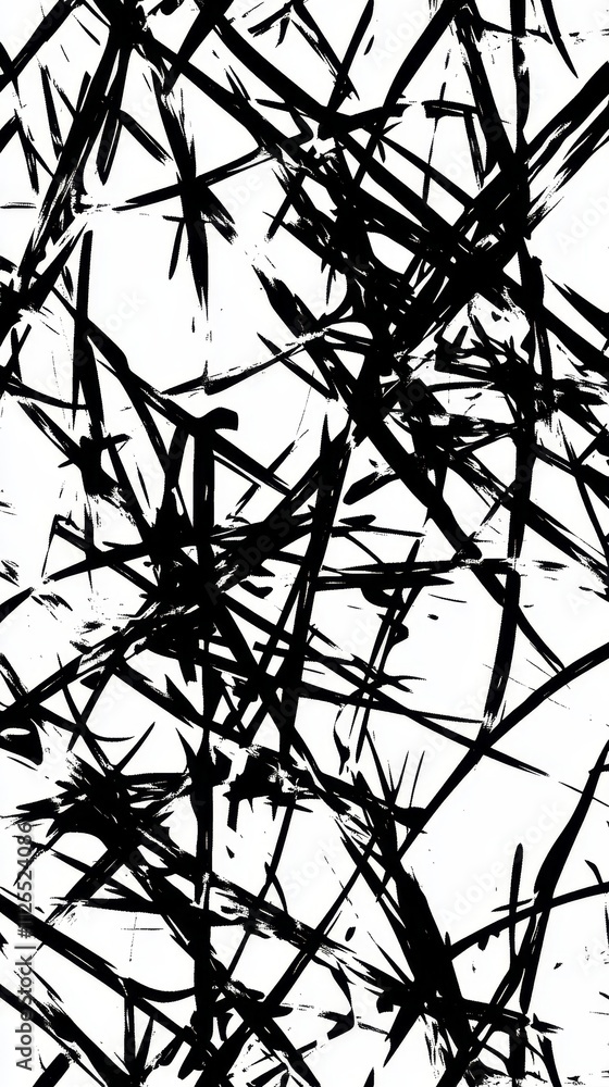 Fototapeta premium Abstract Black and White Graphic Design