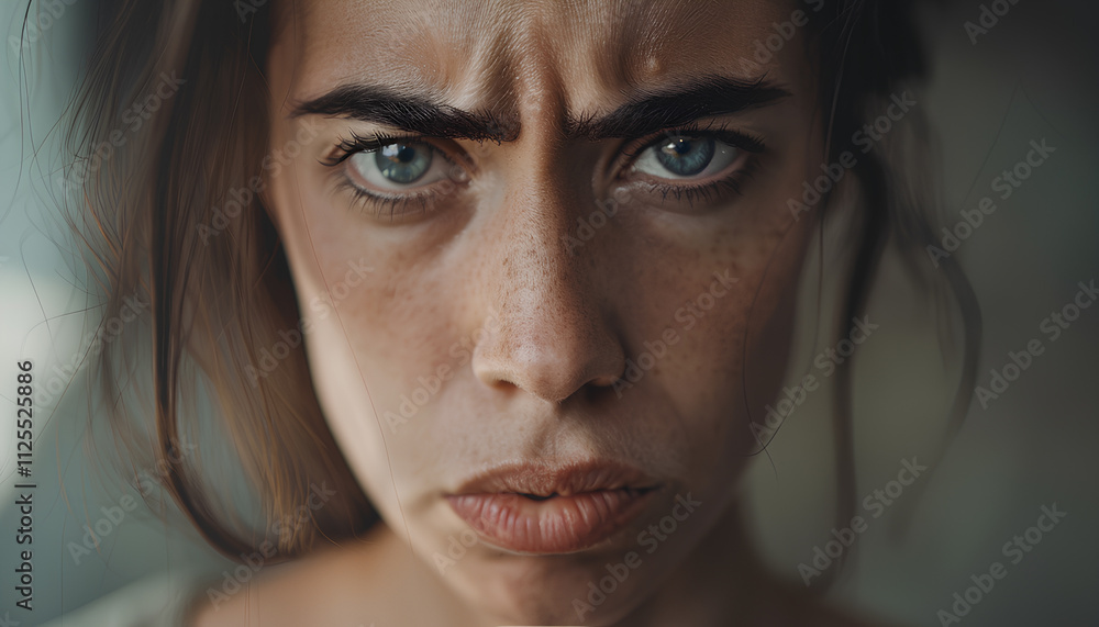 Woman, sad and angry in fight of couple with problem, divorce and crisis of conflict at home. Face of female person ignoring partner in argument, marriage failure and stress of frustrated break up Woman, sad and angry in fight of couple with problem, divorce and crisis of conflict at home. Face of female person ignoring partner in argument, marriage failure and stress of frustrated break up