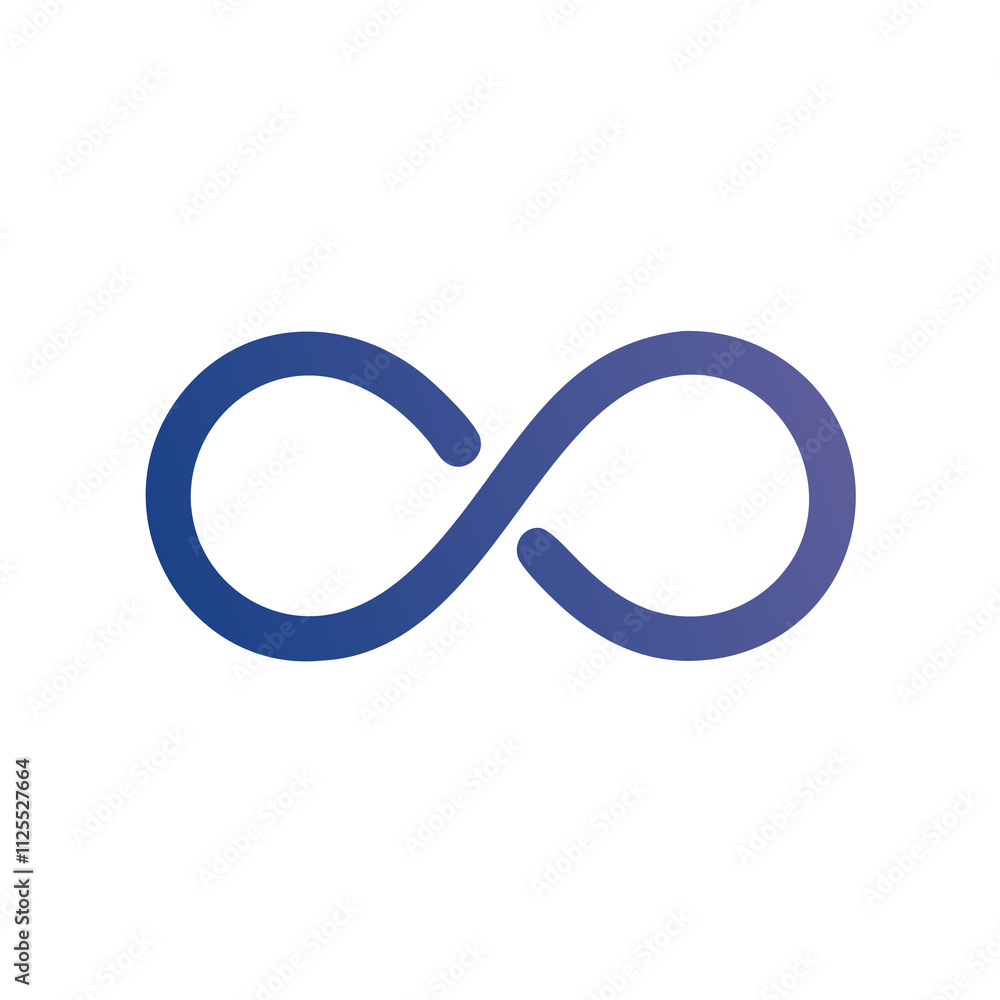 An infinite symbol elegantly displayed on a clean white background, representing eternity and continuity. An infinite symbol elegantly displayed on a clean white background, representing eternity and continuity.