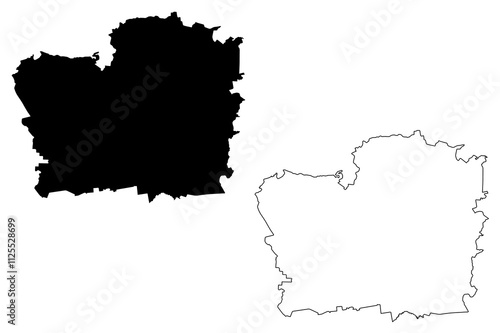 Smiltene Municipality (Republic of Latvia, Administrative divisions of Latvia, Municipalities and their territorial units) map vector illustration, scribble sketch Smiltene map