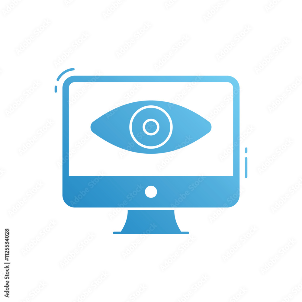 Monitoring vector icon Monitoring vector icon