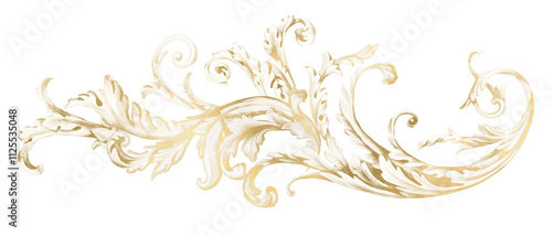 Elegant golden Ornamental Frame PNG, Vintage Border, Classic Victorian Art