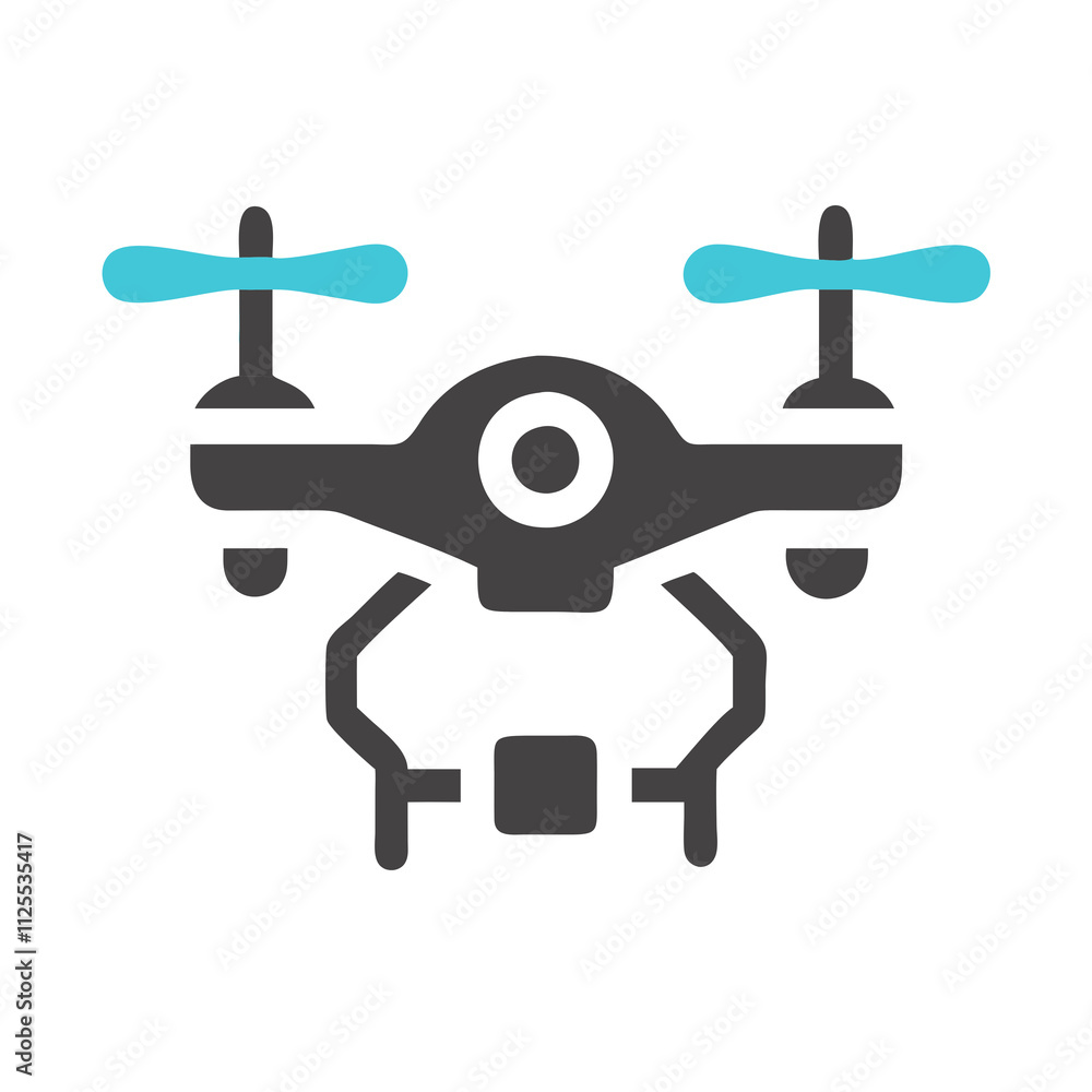 drone icon displayed on a clean white background, symbolizing modern technology and innovation. drone icon displayed on a clean white background, symbolizing modern technology and innovation.