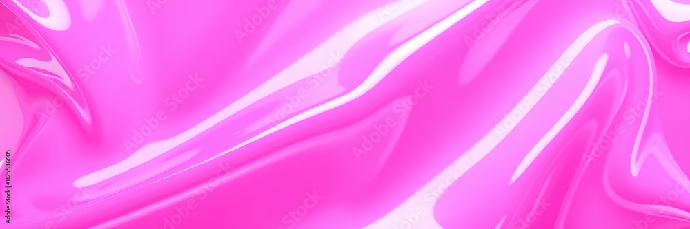 Obraz premium Vibrant pink plastic texture with shiny glossy finish creating eye-catching text effect, stylish, vibrant