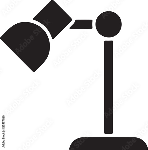 An illustration of a study lamp icon in silhouette style