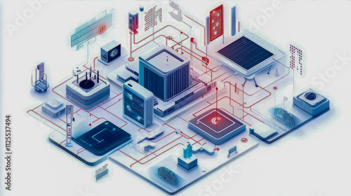 Futuristic smart city design featuring advanced technology and connectivity