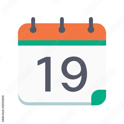 Calendar icon, symbolizing a specific day in a month. photo