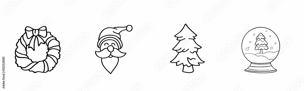 christmas icons set christmas icons set