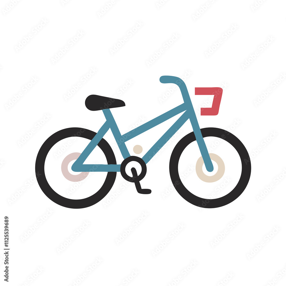 Bicycle icon in flat design, featuring a simple vector illustration with a modern aesthetic. Bicycle icon in flat design, featuring a simple vector illustration with a modern aesthetic.