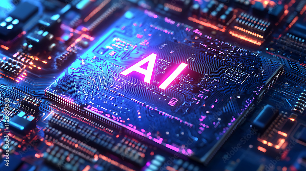 Futuristic Artificial Intelligence Circuit Board Futuristic Artificial Intelligence Circuit Board