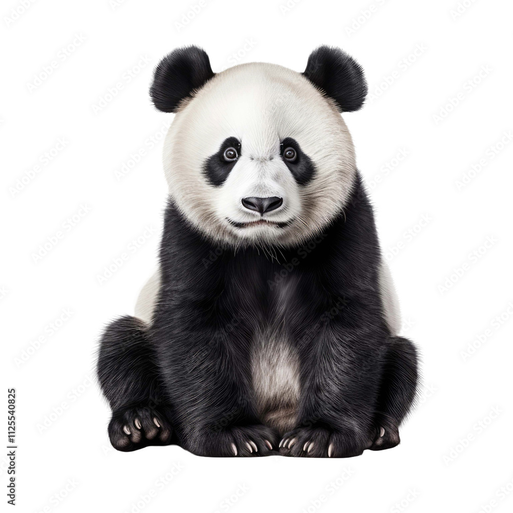 panda bear isolated on a white transparent background panda bear isolated on a white transparent background