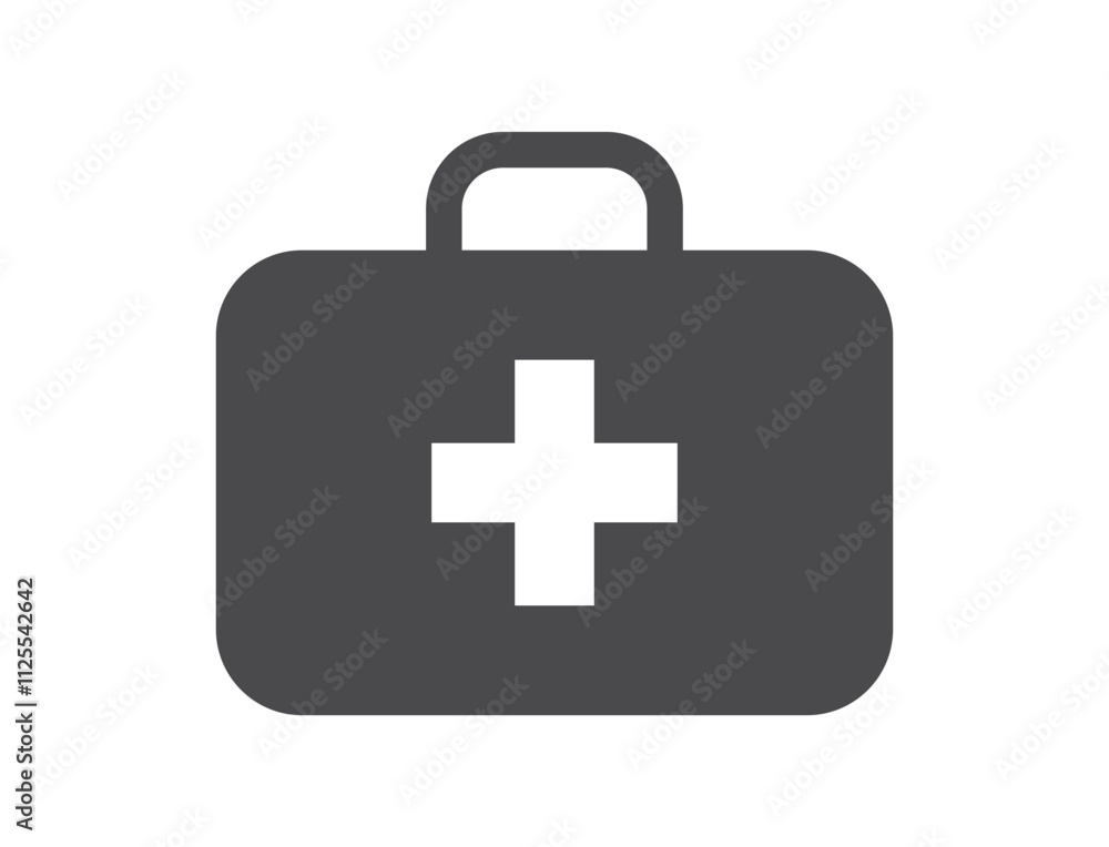 medical case flat icon. first aid kit symbol. healthcare and medical symbol. isolated vector image in simple style medical case flat icon. first aid kit symbol. healthcare and medical symbol. isolated vector image in simple style