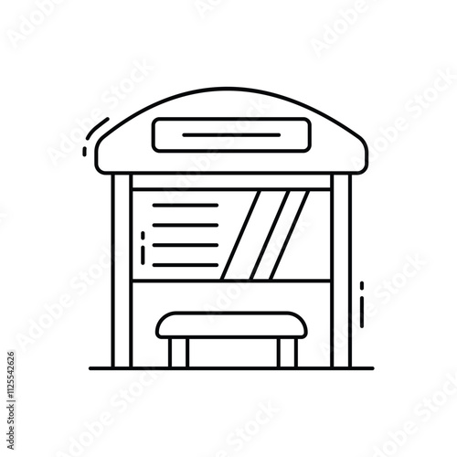 Bus stop vector icon