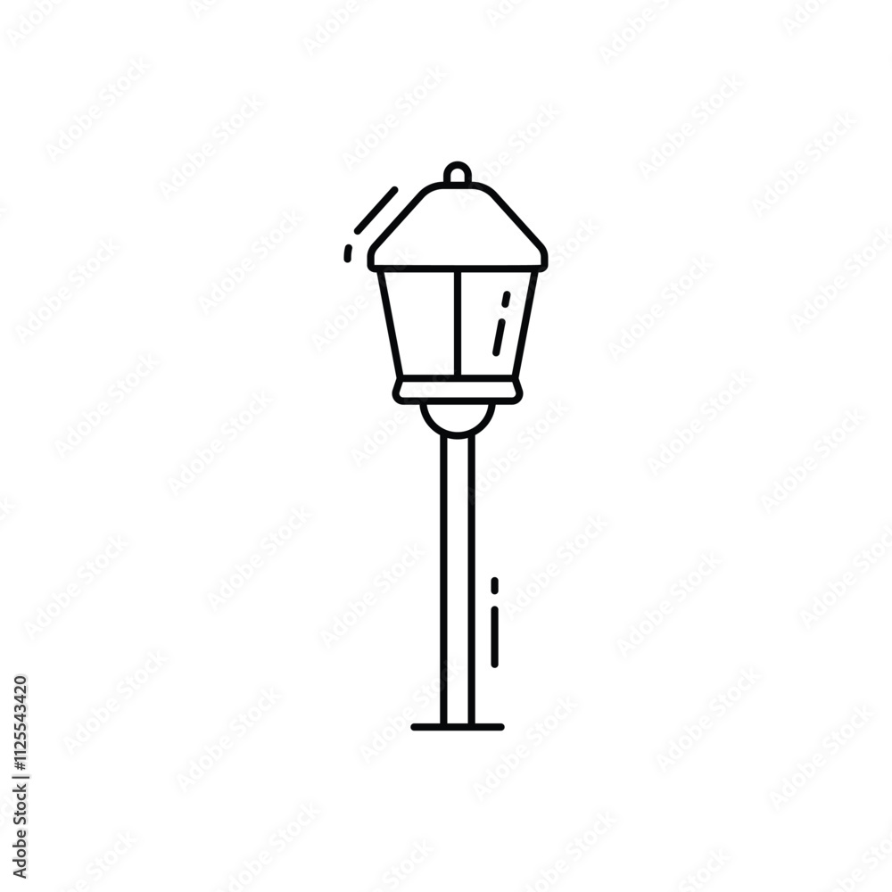 Street lamp vector icon Street lamp vector icon
