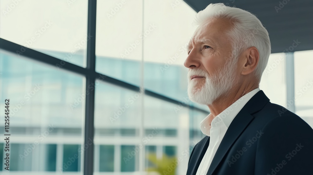 Man in a suit and tie is standing in front of a window Man in a suit and tie is standing in front of a window
