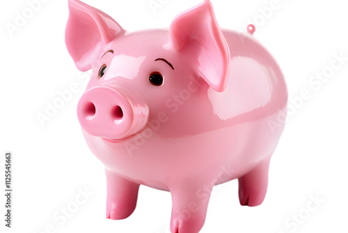 Cute Pink Piggy Bank for Savings, Cute and Fun Financial Planning Concept