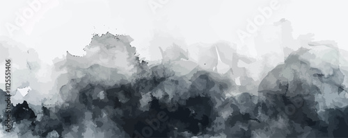 Monochrome watercolor background with varying shades of a single color, flat, vector illustration.