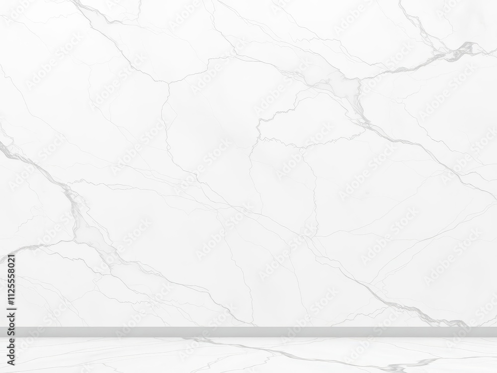Obraz premium panoramic white marble stone texture for design projects, artistic, luxury, white