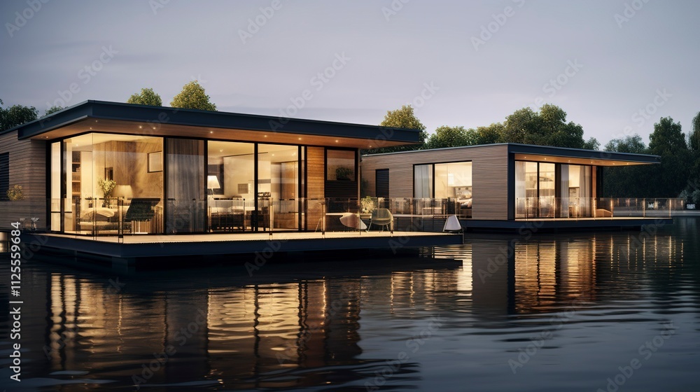 A photo of Minimalist Houseboat Residences A photo of Minimalist Houseboat Residences