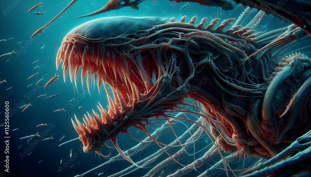 Obraz premium Xenomorph Extraterrestrial Invasion: The Ultimate Alien Encounter