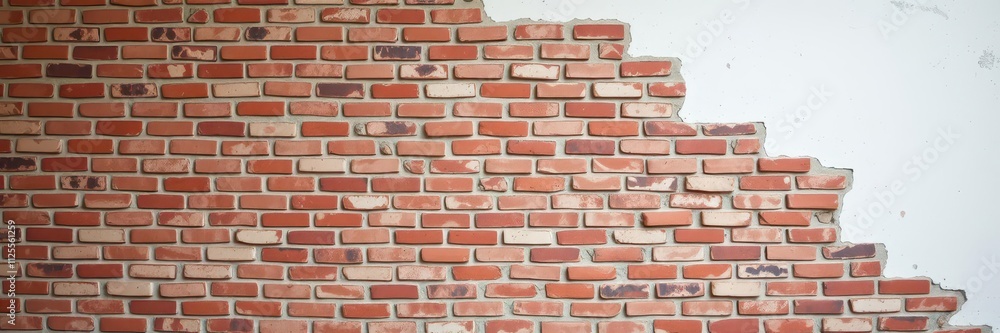 Naklejka premium White brick wall background with clean and minimalistic design, vintage, white