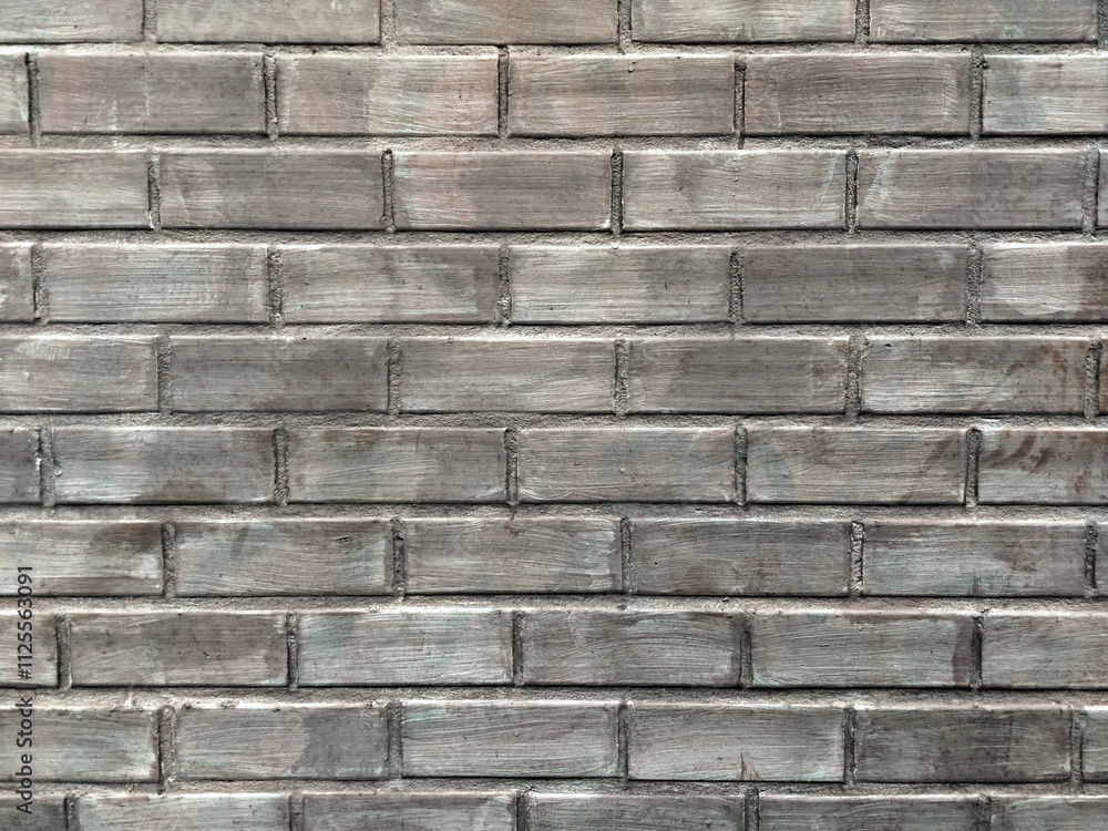 Obraz premium Old gray brick wall, structure suitable as background