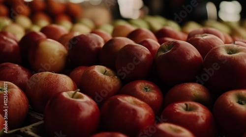 Pile of red apples photo