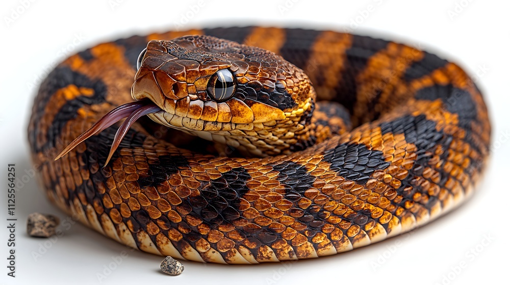 Intricate scales coiled snake vivid artistic stunning illustration Intricate scales coiled snake vivid artistic stunning illustration
