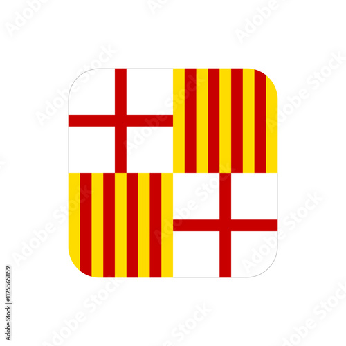 Flag of Barcelona city, Spain