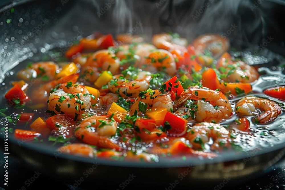 Abundance food cooking on stove, various dishes ready to serve Abundance food cooking on stove, various dishes ready to serve