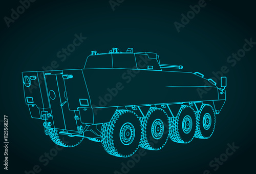 Infantry fighting vehicle drawing
