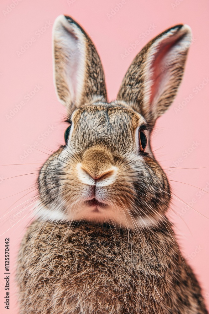 Fototapeta premium Adorable fluffy bunny. AI.